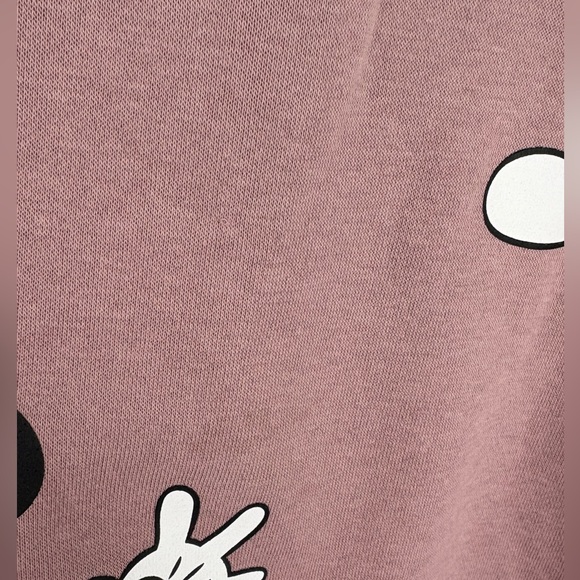 Mickey Mouse Disney Cartoons All Over Print Sweatshirt Pink SZ XL - Picture 3 of 10